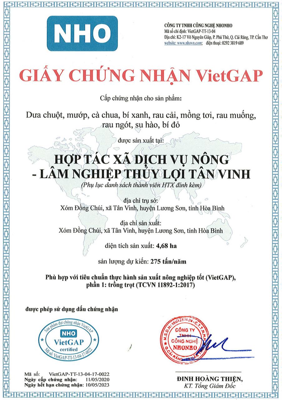 Hợp tác xã dịch vụ Nông - Lâm nghiệp - Thủy lợi Tân Vinh