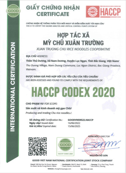 HỢP TÁC XÃ MỲ CHŨ XUÂN TRƯỜNG